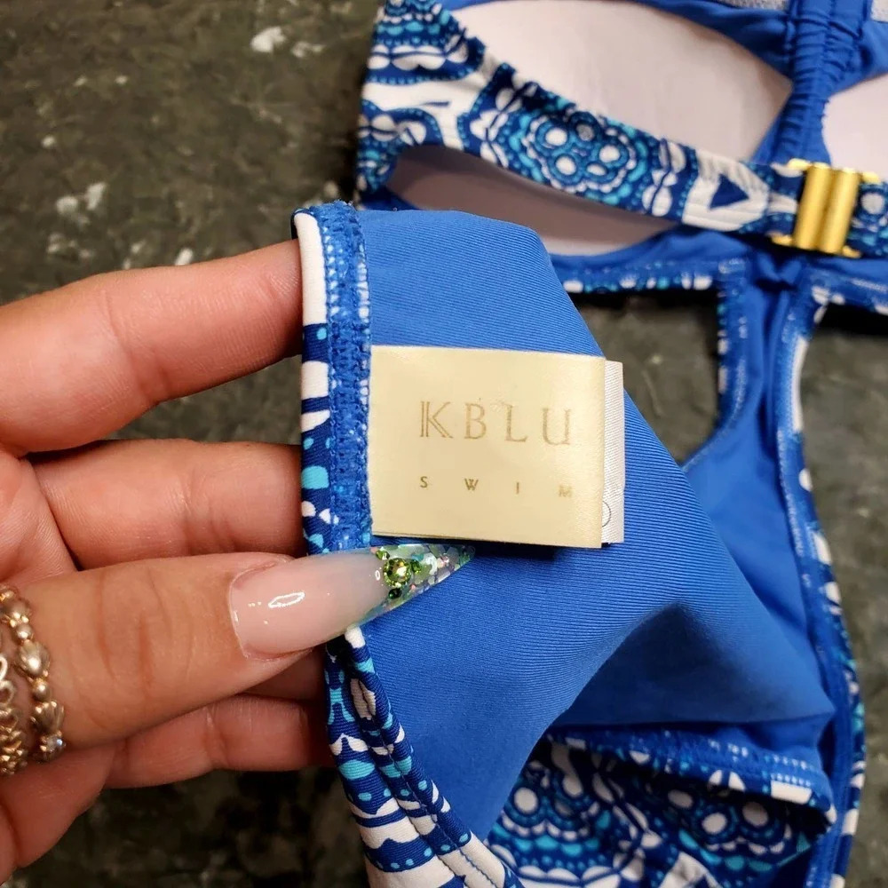 KBLU Shell Print Cut-Out Swimsuit - Picture 10 of 13